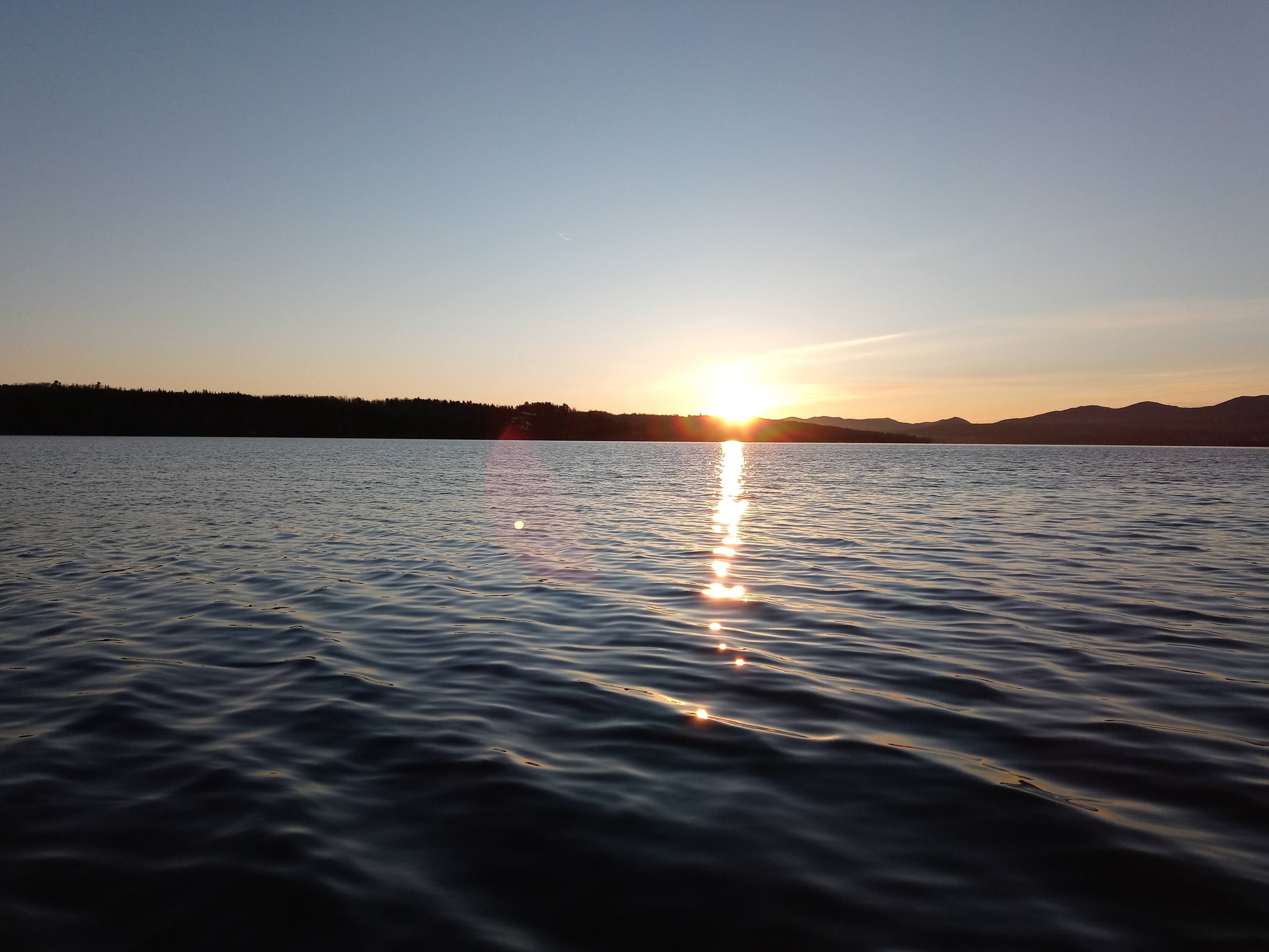 Maine lake sunrise